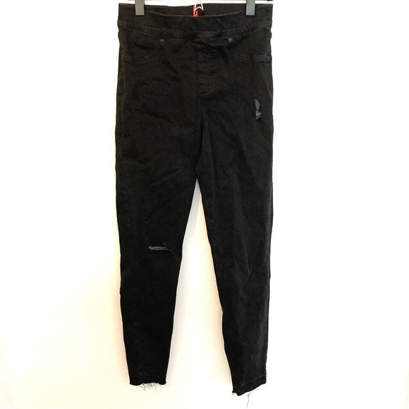 Spanx Distressed Skinny Jeans Vintage Black Medium - Picture 6 of 10